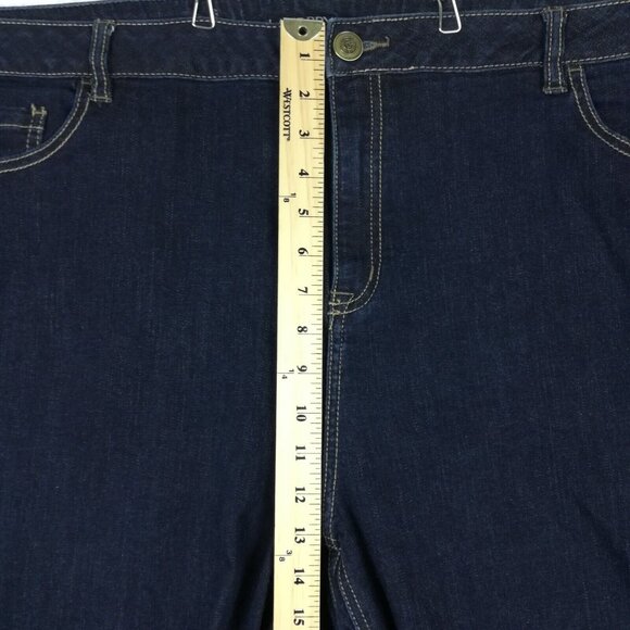 Lane Bryant Womens Jeans Boot Cut Blue Denim Dark Wash Genius Fit Plus 28 - Picture 7 of 11